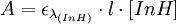 A = \epsilon_{\lambda_{(InH)}}\cdot l \cdot \left[ InH \right]