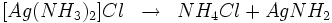 {[}Ag(NH_{3})_{2}{]}Cl\;\;\to\;\; NH_{4}Cl+AgNH_{2}